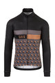 AGU Langarm Fahrradtrikot für den Winter - SIX6 DOT WINTER - Schwarz/Braun
