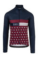 AGU Langarm Fahrradtrikot für den Winter - SIX6 DOT WINTER - Blau/bordeaux