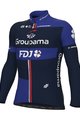 ALÉ Langarm Fahrradtrikot für den Winter - GROUPAMA FDJ 2023 - Blau