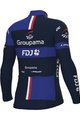 ALÉ Langarm Fahrradtrikot für den Winter - GROUPAMA FDJ 2023 - Blau