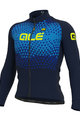 ALÉ Langarm Fahrradtrikot für den Winter - SUMMIT WINTER - Hellblau/Blau