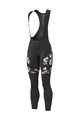 ALÉ Lange Fahrradhose mit Trägern - FIORI LADY WINTER - Schwarz