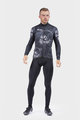 ALÉ Langarm Fahrradtrikot für den Winter - SKULL WINTER - Schwarz/Weiß