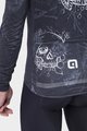 ALÉ Langarm Fahrradtrikot für den Winter - SKULL WINTER - Schwarz/Weiß
