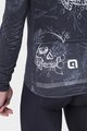 ALÉ Langarm Fahrradtrikot für den Winter - SKULL WINTER - Schwarz/Weiß