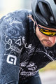 ALÉ Langarm Fahrradtrikot für den Winter - SKULL WINTER - Schwarz/Weiß