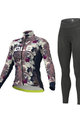 ALÉ Radtrikot und Hose für den Winter - AMAZZONIA LADY WNT - Schwarz/Lila/Blau