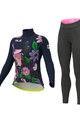 ALÉ Radtrikot und Hose für den Winter - PR-R CITY LADY WNT - Lila/Schwarz/Blau