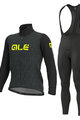 ALÉ Fahrradjacke und Hose für den Winter - SOLID CROSS WINTER - Grau/Schwarz