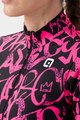 ALÉ Langarm Fahrradtrikot für den Winter - SOLID RIDE LADY WNT - Schwarz/Rosa