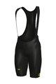 ALÉ Kurze Fahrradhose mit Trägern - FUSION HD - Schwarz/Gelb