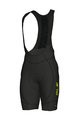 ALÉ Kurze Fahrradhose mit Trägern - AGONISTA 2 - Schwarz/Gelb