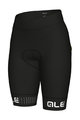 ALÉ Kurzarm Radtrikot und Shorts - SOLID RIDE LADY - Schwarz/Weiß