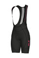 ALÉ Kurze Fahrradhose mit Trägern - AGONISTA 2 LADY - Schwarz/Rosa