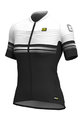 ALÉ Kurzarm Fahrradtrikot - SLIDE LADY - Schwarz/Weiß