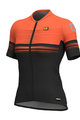 ALÉ Kurzarm Fahrradtrikot - SLIDE LADY - Orange/Schwarz