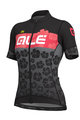ALÉ Kurzarm Fahrradtrikot - IBISCO LADY - Rot/Schwarz