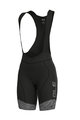 ALÉ Kurze Fahrradhose mit Trägern - MASTER LADY - Weiß/Schwarz