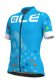 ALÉ Kurzarm Fahrradtrikot - STEELE KIDS  - Weiß/Blau