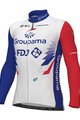 ALÉ Langarm Fahrradtrikot für den Winter - GROUPAMA FDJ 2022 - Blau/Rot/Weiß