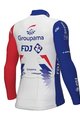 ALÉ Langarm Fahrradtrikot für den Winter - GROUPAMA FDJ 2022 - Blau/Rot/Weiß