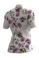 ALÉ Kurzarm Radtrikot und Shorts - FIORI LADY - bordeaux/Weiß