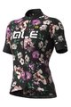 ALÉ Kurzarm Fahrradtrikot - FIORI LADY - Schwarz