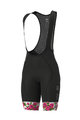 ALÉ Kurze Fahrradhose mit Trägern - ROSES LADY - Rosa/Schwarz