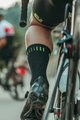 ALÉ Klassische Fahrradsocken - STRADA Q-SKIN  - Schwarz/Gelb