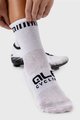 ALÉ Klassische Fahrradsocken - LOGO Q-SKIN  - Weiß