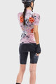 ALÉ Kurzarm Radtrikot und Shorts - SKULL LADY - Rosa/Schwarz