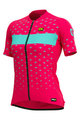 ALÉ Kurzarm Fahrradtrikot - STARS LADY - Rosa/Türkis