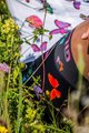 ALÉ Kurze Fahrradhose mit Trägern - BUTTERFLY LADY - Schwarz