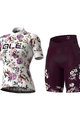 ALÉ Kurzarm Radtrikot und Shorts - FIORI LADY - bordeaux/Weiß