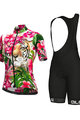 ALÉ Kurzarm Radtrikot und Shorts - TIGER LADY - Rosa/Grün