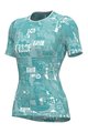 ALÉ Kurzarm Fahrrad-Shirt - BREAK LADY - Hellblau