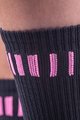 ALÉ Klassische Fahrradsocken - LOGO Q-SKIN  - Schwarz/Rosa
