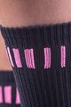 ALÉ Klassische Fahrradsocken - LOGO Q-SKIN  - Schwarz/Rosa