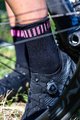 ALÉ Klassische Fahrradsocken - LOGO Q-SKIN  - Schwarz/Rosa