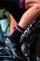 ALÉ Klassische Fahrradsocken - LOGO Q-SKIN  - Schwarz/Rosa