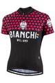 BIANCHI MILANO Kurzarm Fahrradtrikot - CROSIA LADY - Rosa/Schwarz