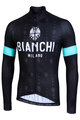 BIANCHI MILANO Langarm Fahrradtrikot für den Sommer - PERTICARA - Schwarz