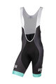 BIANCHI MILANO Kurze Fahrradhose mit Trägern - POMA - Schwarz