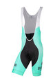 BIANCHI MILANO Kurze Fahrradhose mit Trägern - POMA - Schwarz/Hellgrün