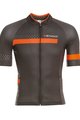 Kurzarm Fahrradtrikot - POLKA  - Orange/Grau