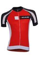 Kurzarm Fahrradtrikot - MOODY - Schwarz/Rot/Weiß