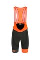 Kurze Fahrradhose mit Trägern - LEGEND - Schwarz/Orange