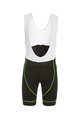 Kurze Fahrradhose mit Trägern - FLEX - Schwarz/Weiß/Grün