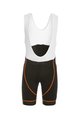 Kurze Fahrradhose mit Trägern - FLEX - Weiß/Orange/Schwarz