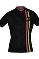Kurzarm Fahrradtrikot - ITEM TWO LADY - Gelb/Schwarz/Rosa